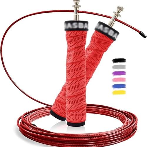 3m Speed Jump Rope Adjustable Weighted Skipping Rope With Ball Bearing Anti-skid Handle Wire Jump Ropes Home Workout Equipments