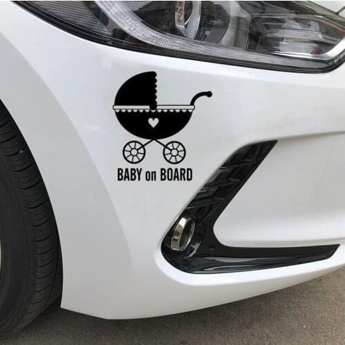 14.7X16.3CM Baby On Board Stroller Funny Bumper Vinyl Car Stickers Decals Decoration Accessories N1590