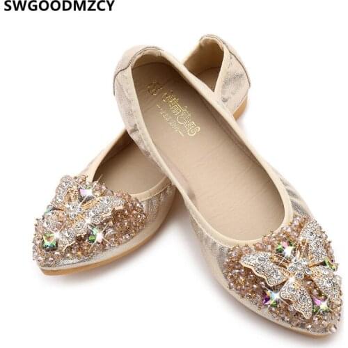 Butterfly Golden Slip on Shoes for Women 2021 Loafers Women Shoes Casual Flats Shoes Women Zapatos de Mujer Verano Chaussure