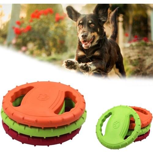 Funny Silicone Flying Saucer Dog Cat Toy Foam Dog Interactive Chew Toys Soft Floating Training Toy Pubby Flying Discs Pet