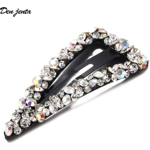 Triangle rectangle Crystal Hair Clip Hair Jewelry for Women Girls Hair Pins Barrette Head ornament