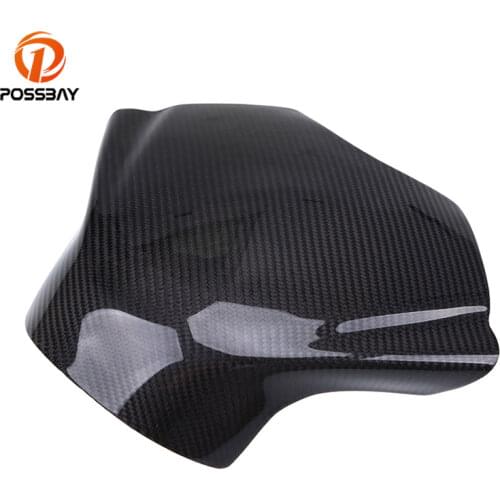 POSSBAY Motorcycle Gas Tank Protector Pad Cover Carbon Fiber For Yamaha YZF R6 2008 2009 2010 2011 2012 2013 2014 Cafe Racer