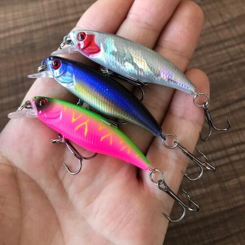 1pcs mini sinking Minnow Fishing Lure 5.5cm 4.5g Artificial Hard Bait 3D Eyes Crankbait Bass Pike Wobblers Pesca Fishing Tackle