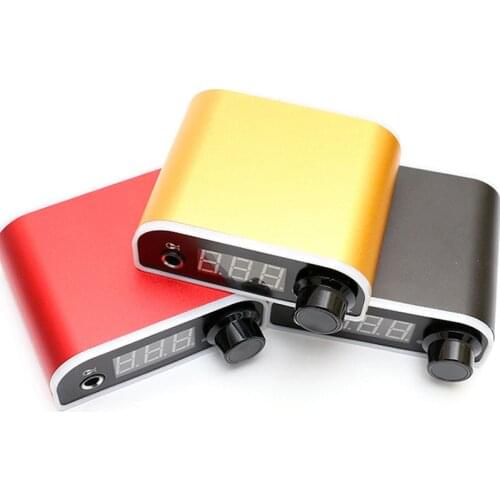 1Pcs New Black Double LED Digital Display Tattoo Power Supply for Tattoo Kits permanent makeup power supply tattoo machine