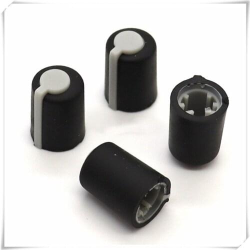 10 Pieces Rubber Half Shaft Knob Diameter 12mm Height 17mm Soft Rubber Potentiometer Knob 180 Degree D-Shaped Inner Hole 6mm