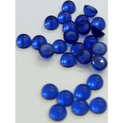 100pcs Round Shape 3.0mm-15mm Blue Color Glass Gems Glass Beads Glass Stones Cabochon