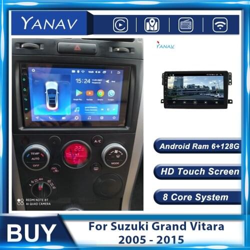 128G Android Multimedia MP3 Player GPS Navigation Car Radio For SUZUKI Grand Vitara 2005-2015 Auto Stereo Receiver