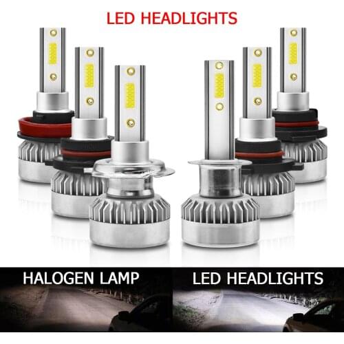 LED Car Lights H1 H4 H7 9005/HB3 9006/HB4 9012 6000K 55W 12V 20000LM Car Headlights Energy Efficient