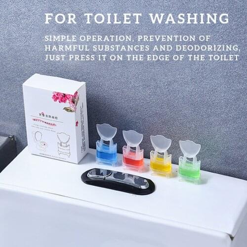 2Pcs/Set Toilet Gel Flower Scent Deodorant Bath Detergent Lasting Toilet Air Freshener Dirty Remover
