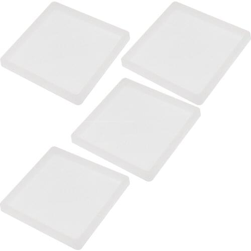 4x Square Shape DIY Silicone Mold for Resin Polymer Clay Making Crafts Tool