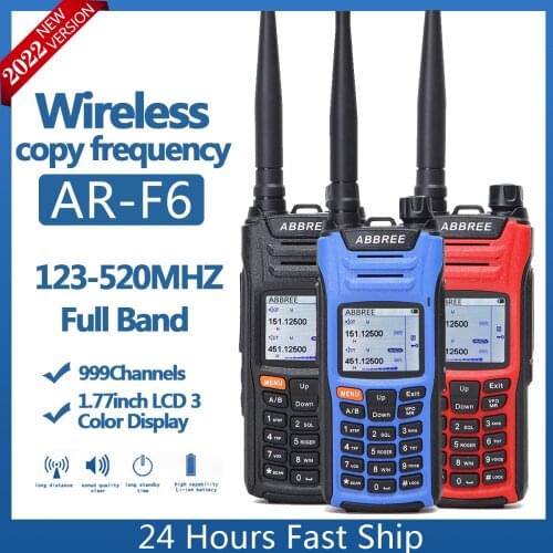 ABBREE AR-F6 6 Bands Dual Display Dual Standby 999CH Multi-functional VOX DTMF SOS LCD Color Display Walkie Talkie Ham Radio