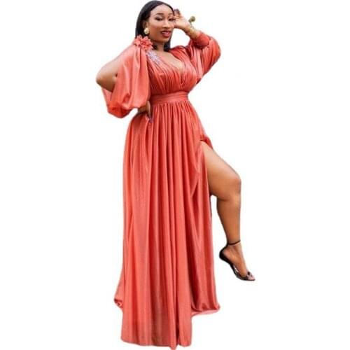 2021 Dashiki African Clothing Robe Africaine Evening Long Sleeve Dress Africa Clothes African Dresses For Women