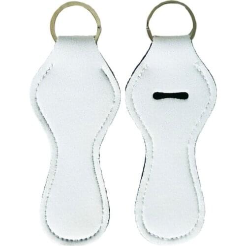 New sublimation blank key ring big neoprene key chain hot transfer printing blank consumables two sides can printed 30pcs/lot