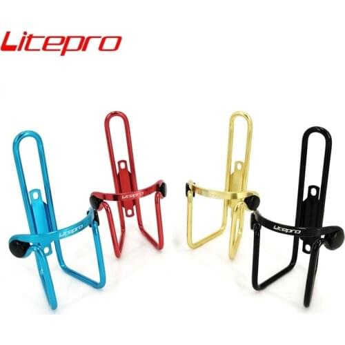 Litepro Bicycle Bottle Holder Kettle Cage Aluminum Alloy Black Blue Red Gold MTB Road Folding Bike Water Bottle Rack