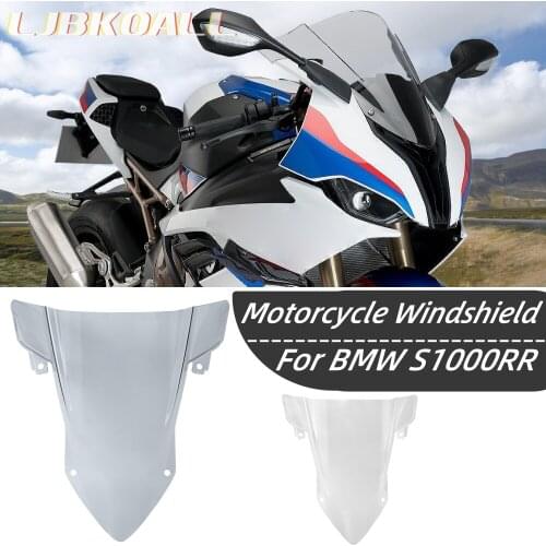 For BMW S1000RR Windshield Motorcycle WindScreen S1000 RR S 1000RR 2019 2020 2021 S 1000 RR Wind Deflector Double Bubble Smoke