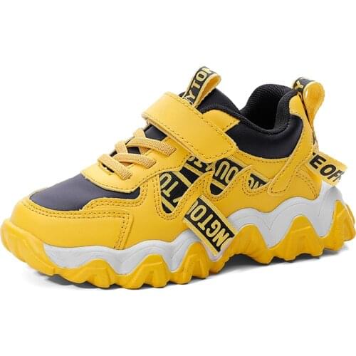 Breathable Baby Shoes Anti Slip Sport Mesh Yellow Autumn Velcro Kids Sneakers Tennis Shoes Zapatillas Hombre Casual Shoes BE50SH