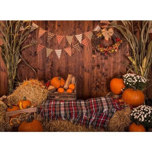 Farmhouse Autumn Harvest Backdrop Countryside Celebration Photography Background Noel Thanksgiving Portrait Banner Studio Poster