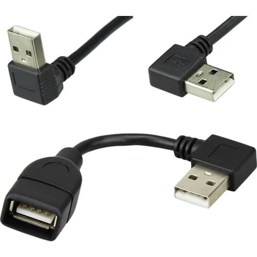 Hot Sale USB 2.0 A Male to Female 90 degree Angled usb extension cord cable USB2.0 male to female right cable Converter