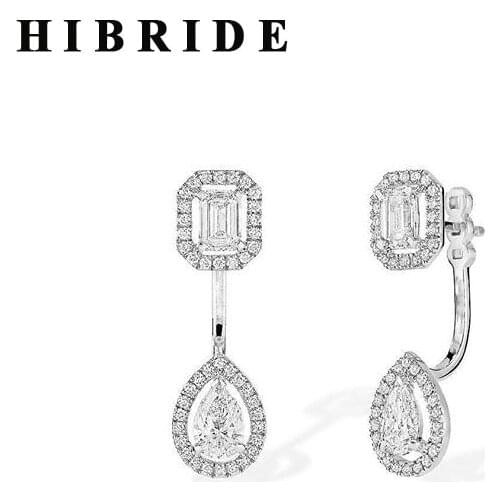 HIBRIDE New Water Drop Shape Party Jewelry Dangle Earrings For Women Wedding Brincos Earring Bijoux E-873