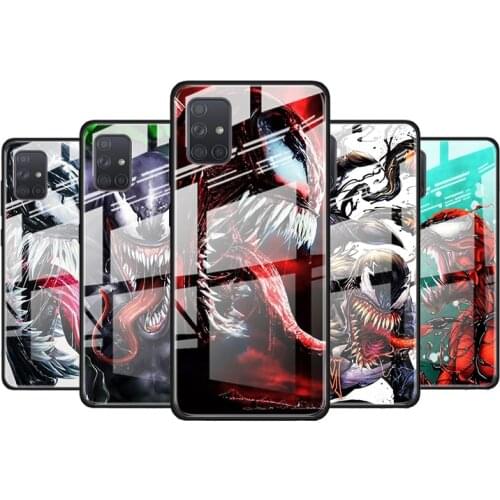 Venom Marvel cool for Samsung Galaxy S21 Ultra A71 A51 4G 5G A91 A81 A41 A31 A21 A11 A01 Tempered Glass Phone Case