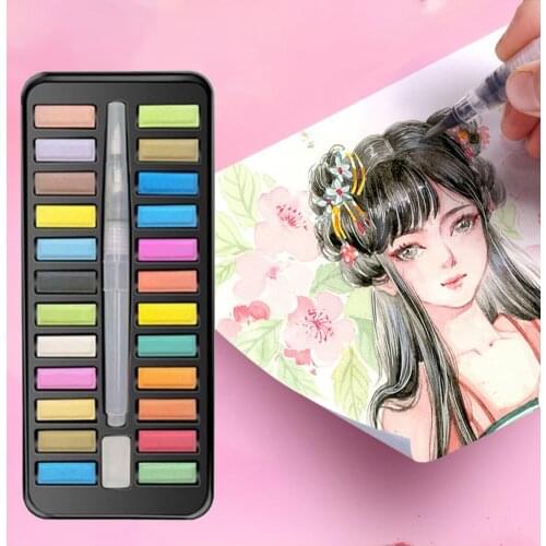 1 Set Watercolor Paint Lightweight Fast Drying 12/18/24 Colors Premium Painting Art Kit for Artist