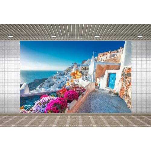 Lyavshi Architecture Seaside Sky Blossom Baby Portrait Scenic Backdrop Backgrounds Photophone Photozone For Photo Studio Props