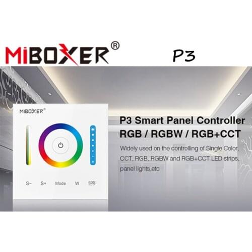 Miboxer P3 Smart LED Touch Switch Panel Controller DC12-24 RGB RGBW RGB+CCT LED Led Dimmer for LED Strip Panel Light Wall light