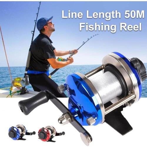 Mini Fishing Wheel Metal Bait Casting Spinning Reel Ice Fishing Reel Fish Water Baitcast Roller Reel Spinning with 50M Line