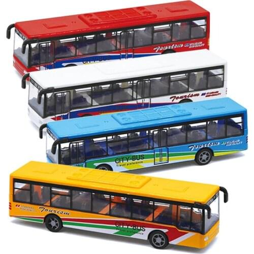 Alloy Mini Simulation Pull Back Car Bus Model Desktop Decor Kids Collectible Car Vehicle Toy For Child Christmas birthday Gift
