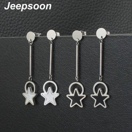 Fashion Simple Stainless Steel Jewelry Rose Gold Color Long Earrings Joker For Woman And Girl Elegant Personality EFCZCTBC