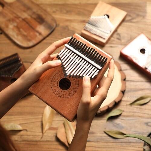 Hluru musical instruments kalimba thumb piano 17 keys five fingers easy to learn KHG