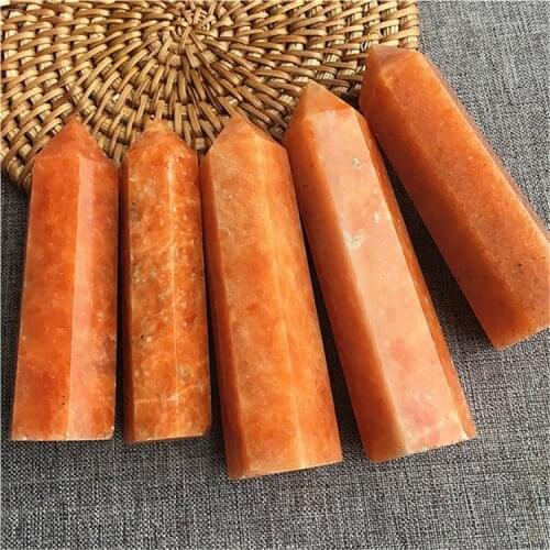 Natural Sun stone Crystal Quartz Mineral Energy Healing Stone Home Decor