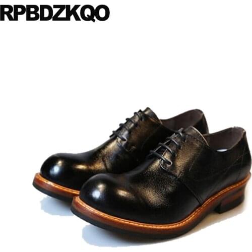 British style lace up Italy real leather cowhide oxfords genuine european wedding vintage black men dress italian shoes prom