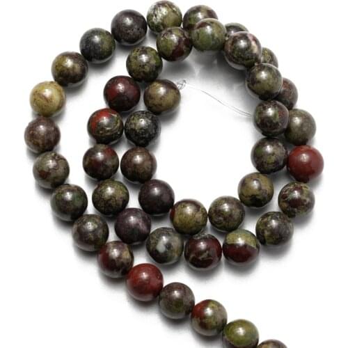 Wholesale Natural Dragon Blood Stone Beads 4mm 6mm 8mm 10mm 12mm Loose Beads DIY for Jewelry Making Necklace Bracelet Earrings