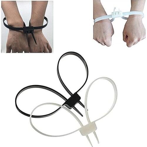 Police handcuffs Double Flex Cuff Disposable Handcuffs cable ties removable nylon cable ties plastic flexible cable tie