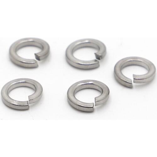 304 Stainless Steel Split Spring Lock Washer locking Elastic Gasket M1.6 M2 M2.5 M3 M4 M5 M6 M8 M10 M12 M16 M20 M22 M24 GB93