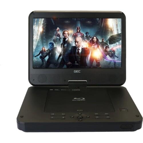 Foldable rotating Protable HD Blu-ray DVD Player Mobile multimedia digital TV Support U disk local playback with 10-inch screen
