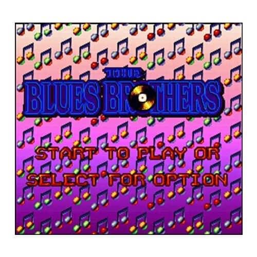 Blues Brothers 16 bit Big Gray Game Card For USA NTSC Game Player