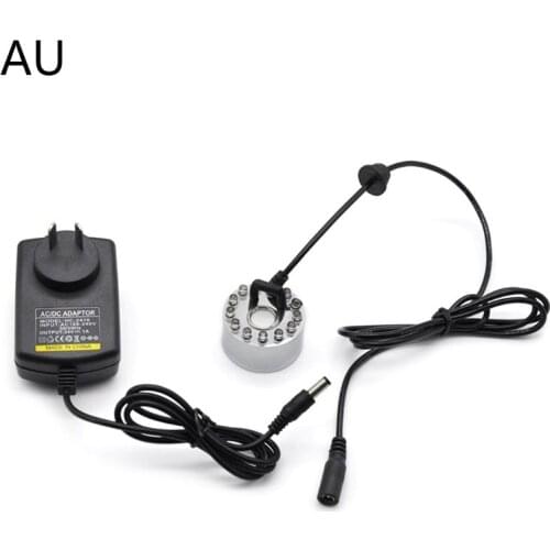 Ultrasonic Mist Maker Generator Fogger Nebulizer Water Fountain Pond 12 LED Atomizer Air Humidifier US/UK/EU/AU Plug U1JE