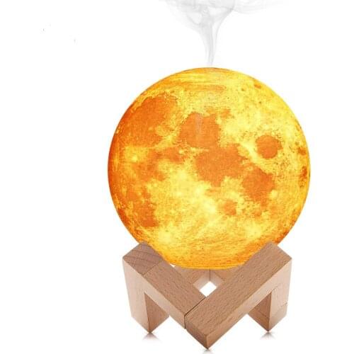 New 880ML 3D Air Humidifier Moon Lamp Diffuser Light Aroma Essential Oil USB Ultrasonic Humidificador Night Cool Mist Purifier