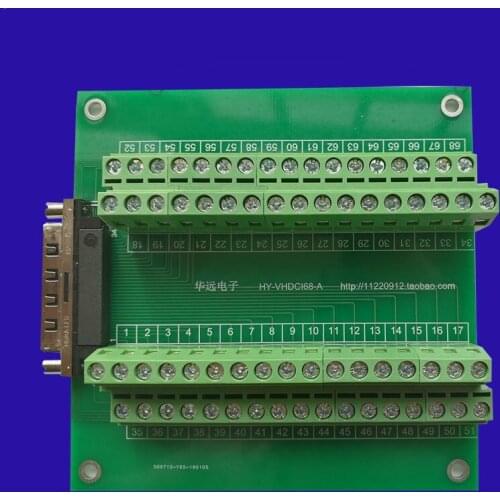 VHDCI 68 Small SCSI 68 High-density Female Head Adapter Plate Slotted Terminal Board Terminal Block