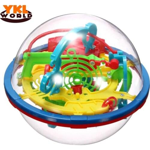 YKLWorld Newest Fun 3D Maze Ball Intellect Magic Ball Children Kid Educational Toys Baby Puzzle Games Toy (random color) (S8