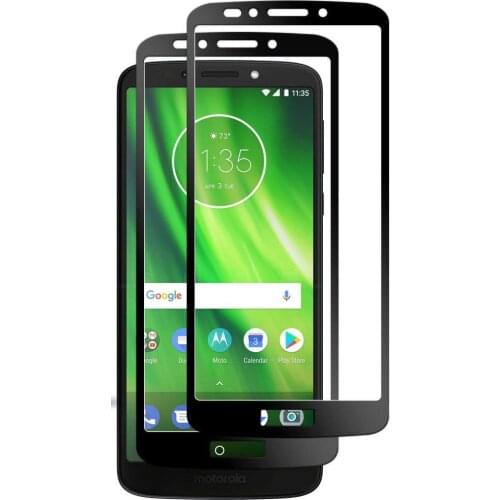 Tempered Glass Full Coverage Film Protection Shield Screen Protector for Motorola Moto G6 PLAY 2018