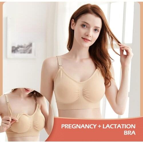Womens Bra Breastfeeding Clothes Bra Without Bones Cotton Bras For Women Under Wear For Feeding Maternity Also Be Worn