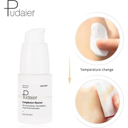 Temperature-changing Skin Color Liquid Foundation brightens portable light and breathable concealer, not easy to fade