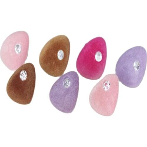 100pcs 26MM 30MM BROWN PURPLE ROSE RED pink with diamond flocking Triangular safety toy nose & soft washer for diy doll