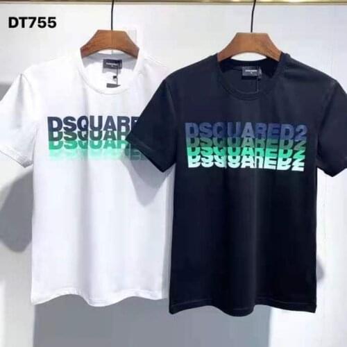 2021 Men/Women Fashion City Printing Letters DSQ2 Classic Slim T-shirt Short-sleeved Trend DT755