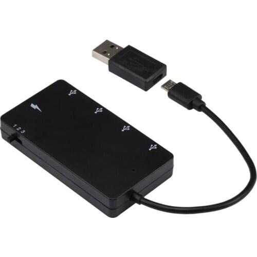 4 Port Micro USB OTG Hub Power Charging Adapter Cable for Windows Tablet, Android Smartphone,PC 4 ports connection easy to use