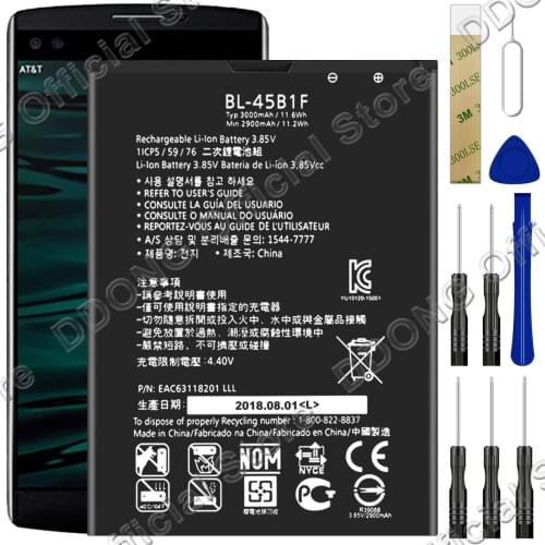 Replacement Battery BL-45B1F For LG V10 F600 RS987 H900 H901 VS990 Dual SIM H962 Battery With Tool Kit