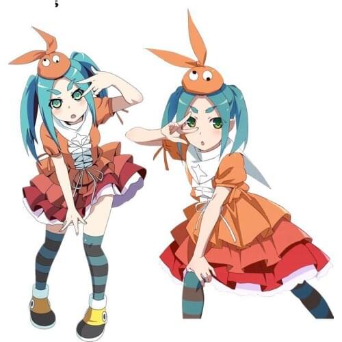 Anime Cute Girl Car Sticker Yotsugi Ononoki Car Windshield Road Bike Motorcycle Decal